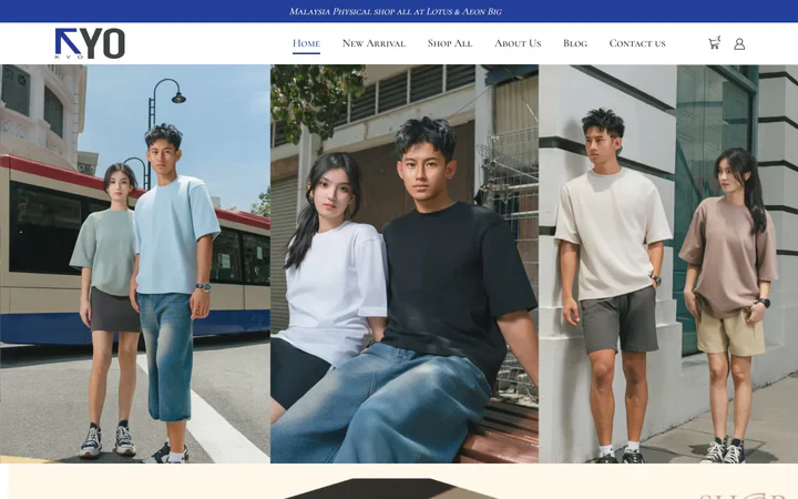 KYO Clothing website
