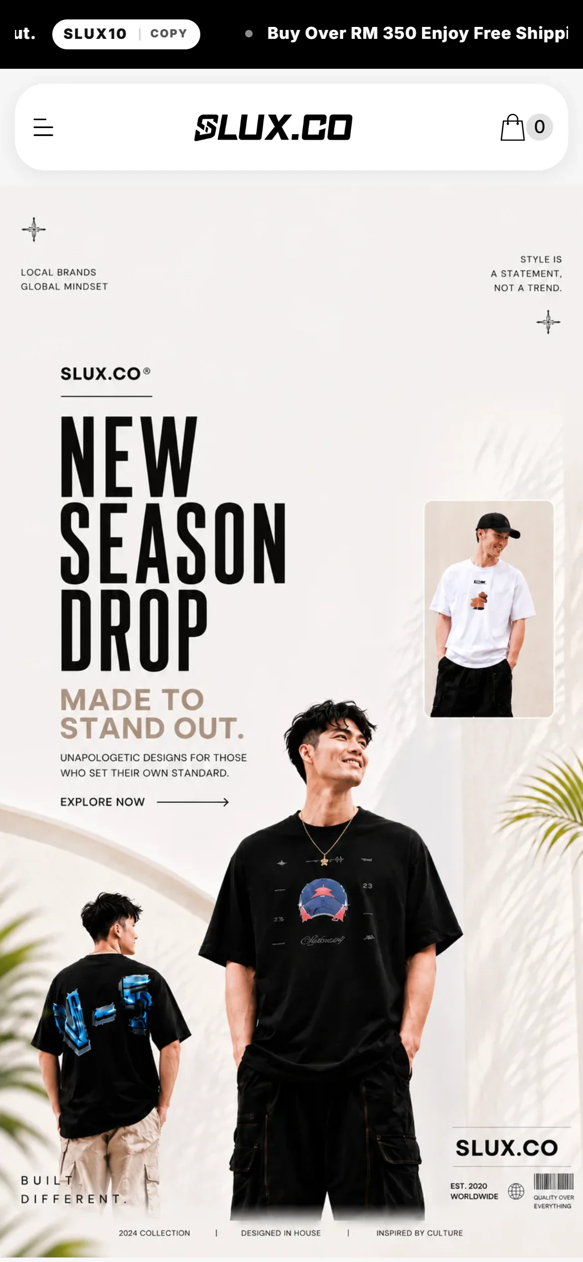 SLUX.CO website on a phone