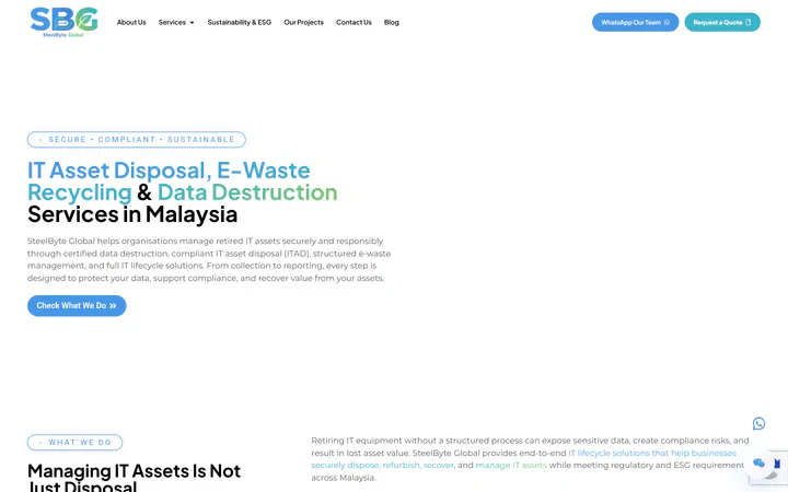 SteelByte Global website